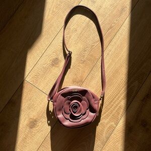 Burgundy embroidered purse